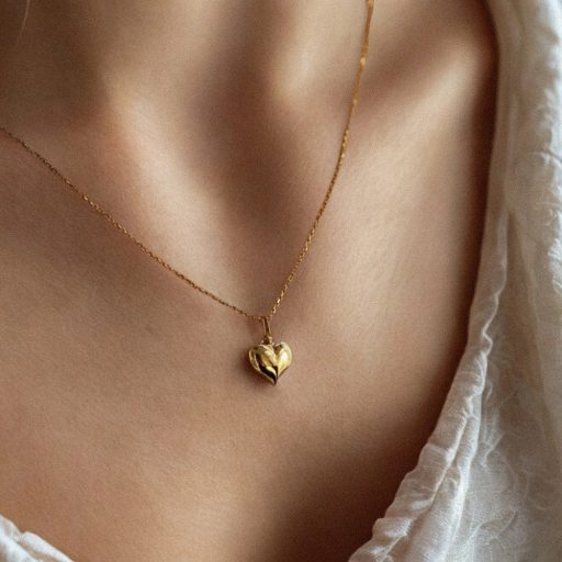 14 karátos arany szív urna kegyeleti medál - 10 mm hamvakat tartó ékszer 